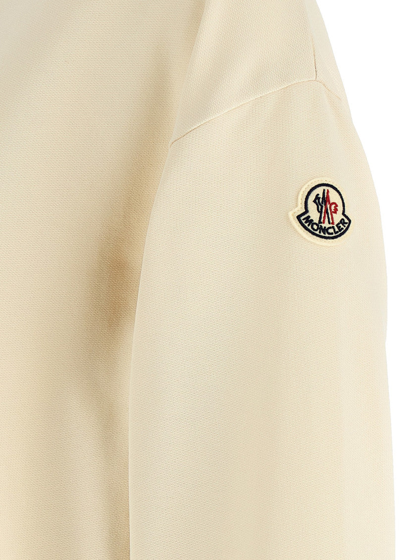 Beige Logo embroidery sweatshirt 4