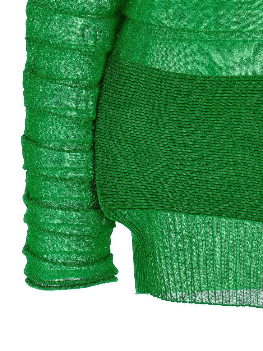 Green 'Moving Knit' top 4