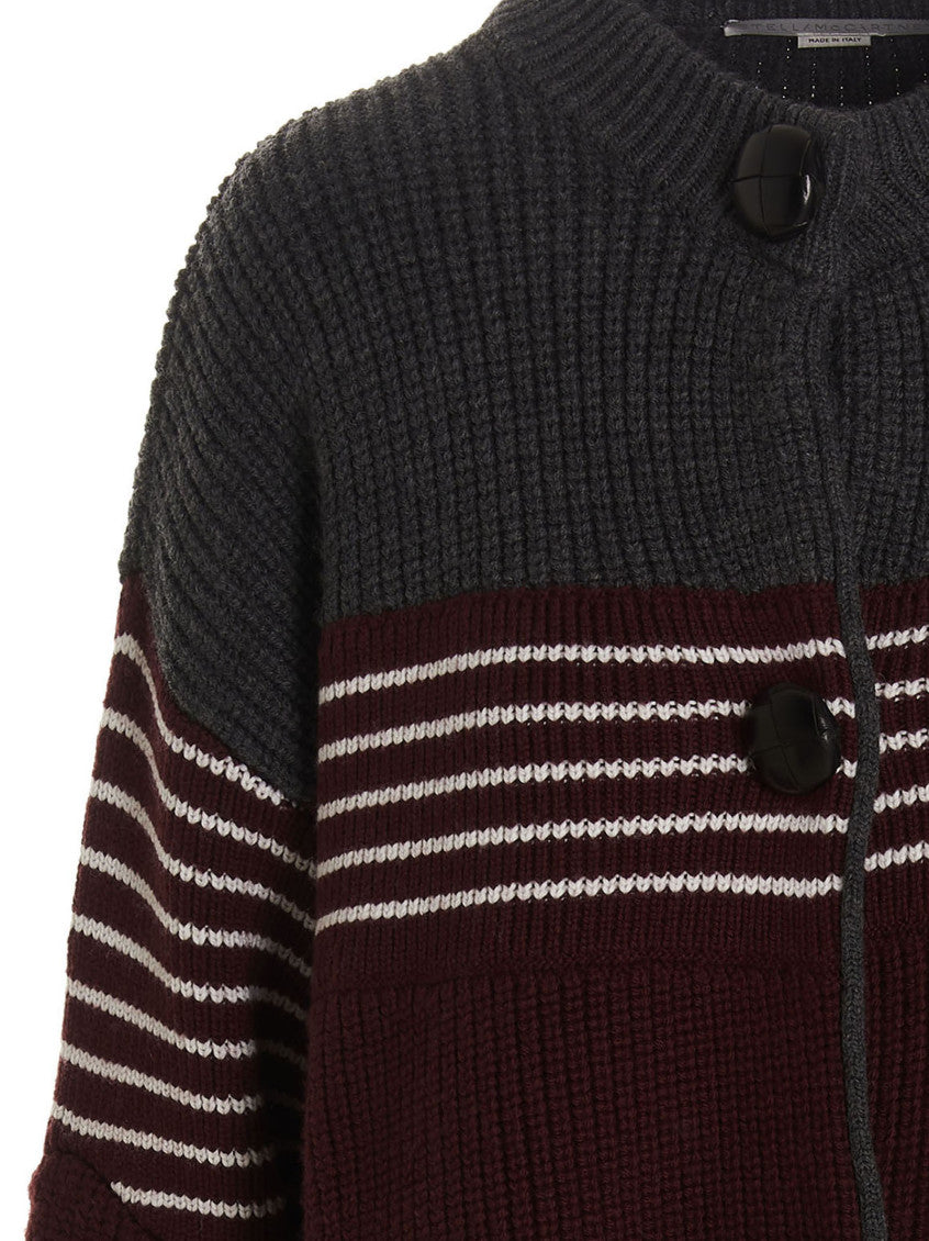 Multicolor Striped Wool Knitted Coat 3