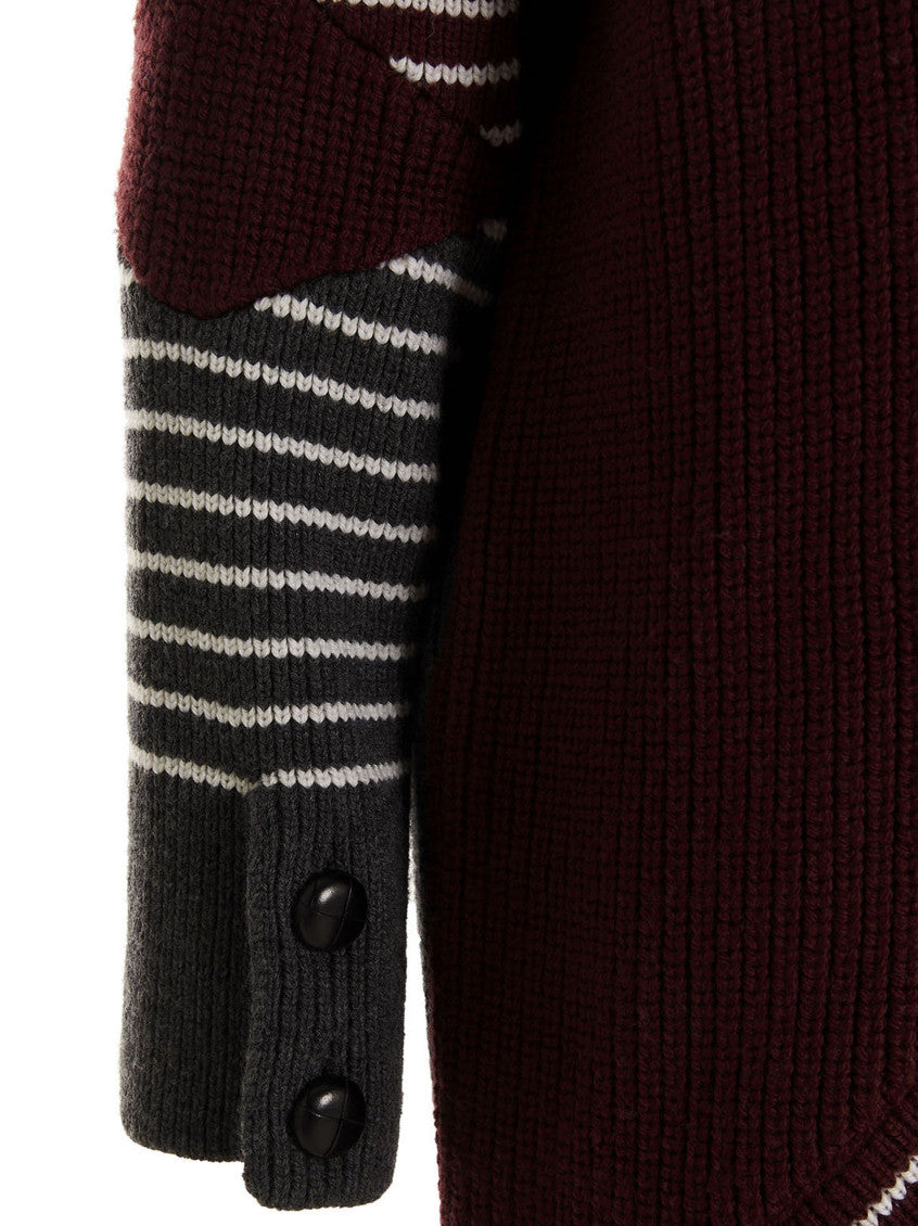Multicolor Striped Wool Knitted Coat 4
