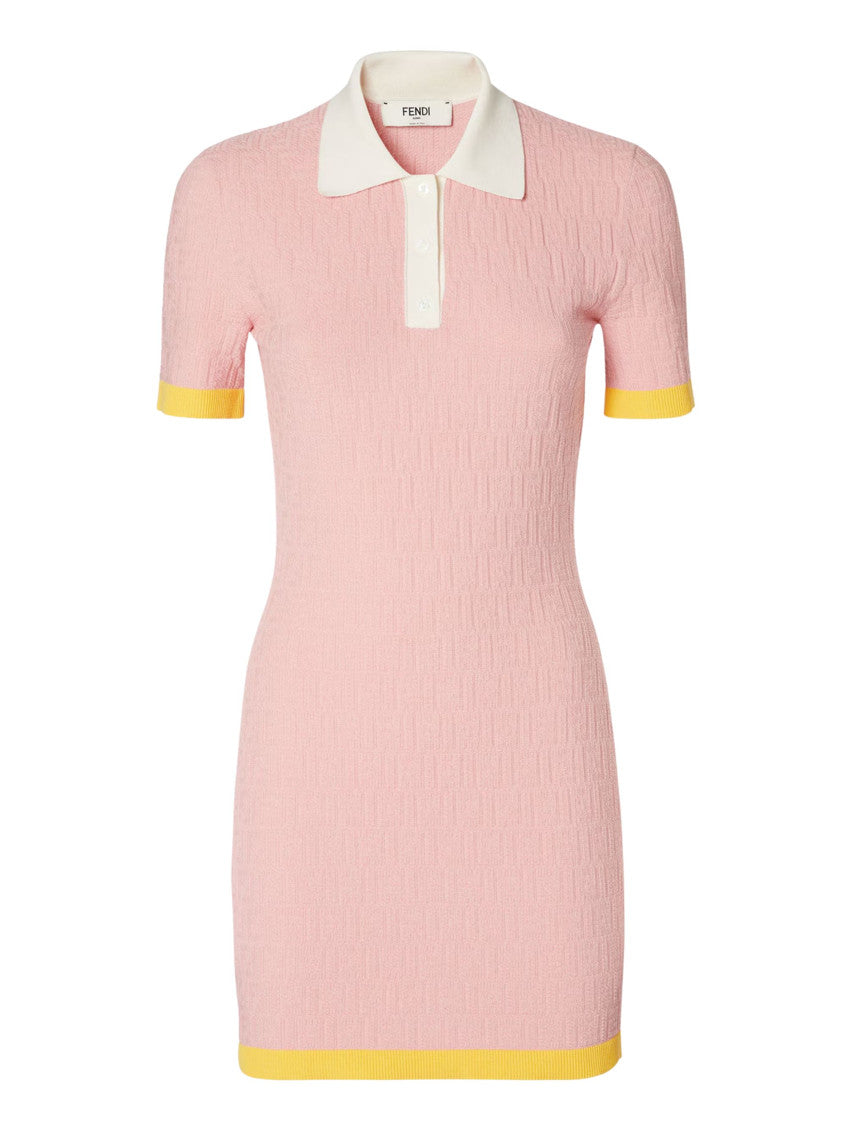 Pink Shirt Collar Mini Dress 1