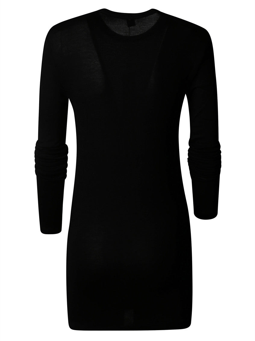 Black Crew Neck Long Sleeves Dress 2
