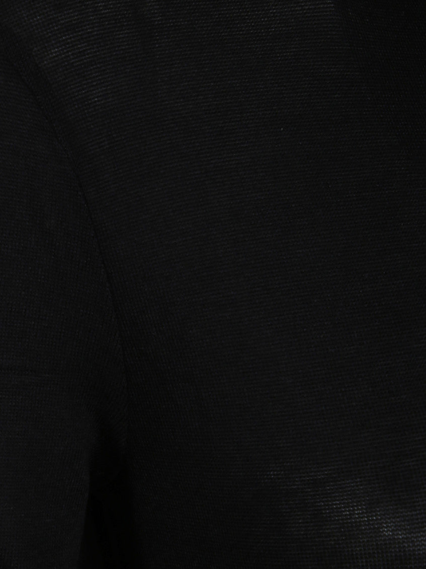 Black Crew Neck Long Sleeves Dress 3