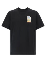 Black 'Tennis Landscape' T-shirt 1