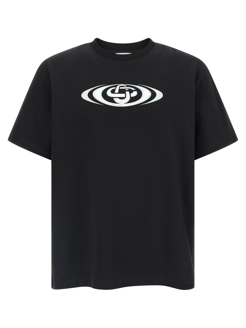 Black 'Warped Logo' T-shirt 1