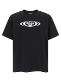 Black 'Warped Logo' T-shirt 1