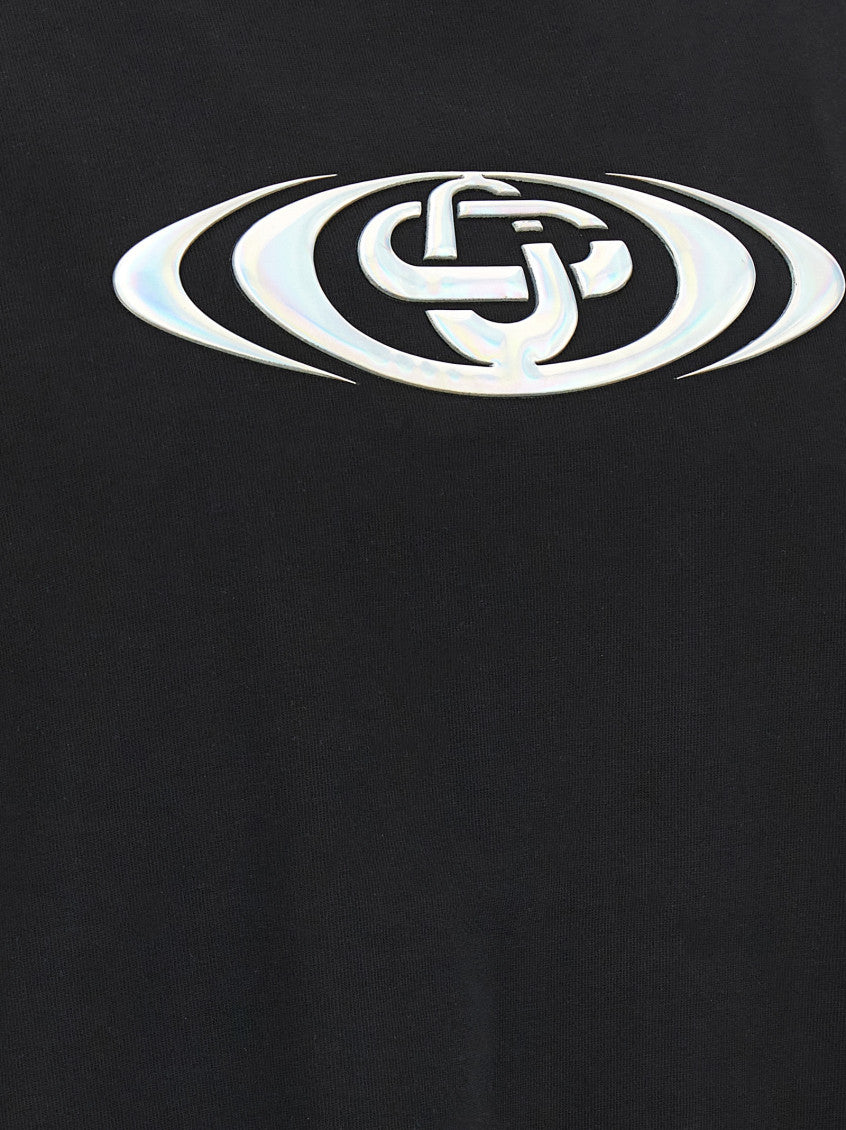 Black 'Warped Logo' T-shirt 4