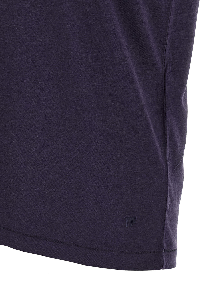 Blue Logo Embroidery T-shirt 4