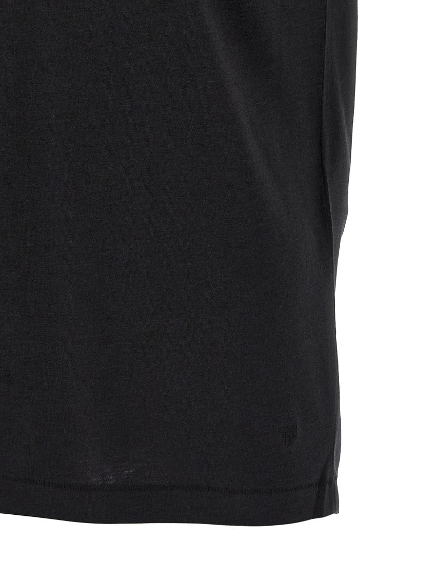 Black Logo Embroidery T-shirt 4