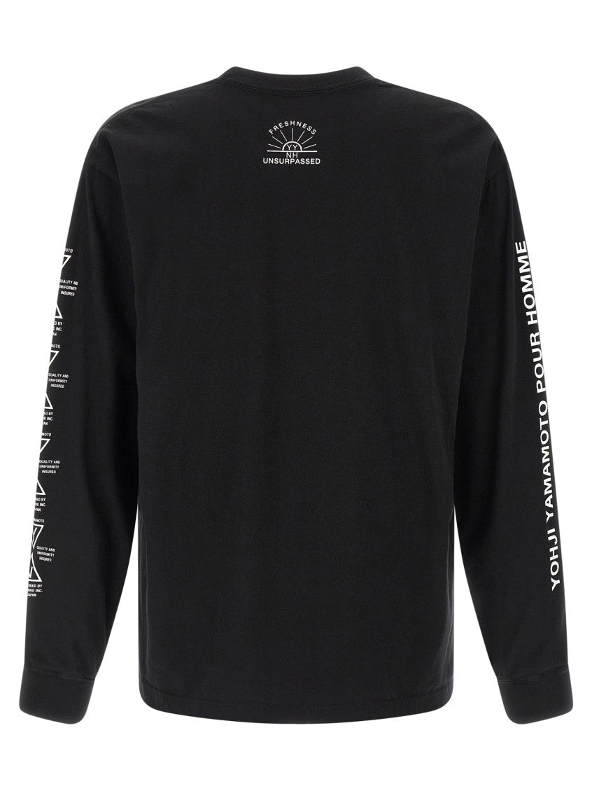 Black Yohji Yamamoto × NH 'LS TEE' T-shirt 2
