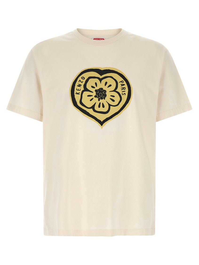 Beige 'Boke Heart' T-shirt 1