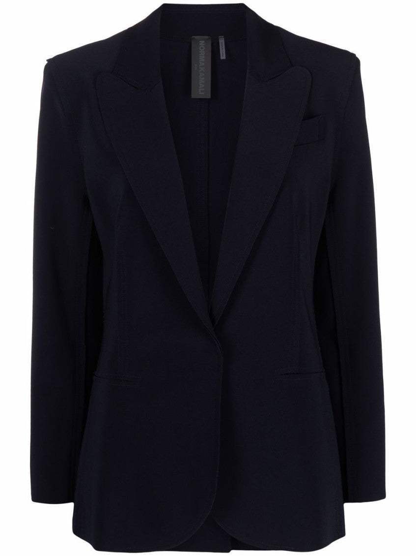 Dark Blue Single-breasted Jacket 1