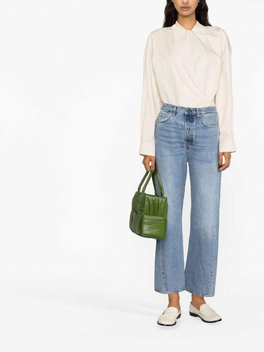 Blue Twisted seam denim cotton jeans 2