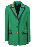 Green Single-breasted Blazer 1