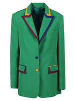 Green Single-breasted Blazer 1
