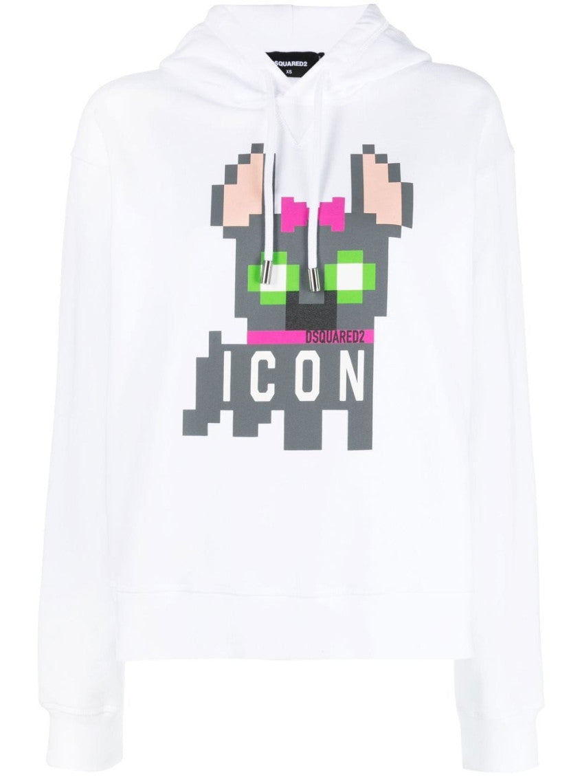 White Icon Hilde cotton hoodie 1