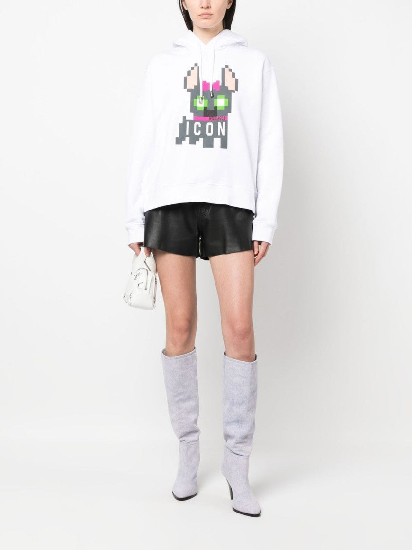 White Icon Hilde cotton hoodie 5