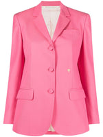 Light Pink Cotton Single-breasted Blazer 1