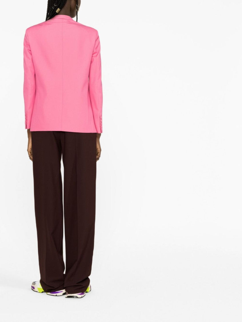 Light Pink Cotton Single-breasted Blazer 4