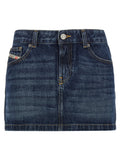 Blue Cotton Denim Skirt 1