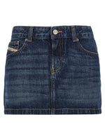 Blue Cotton Denim Skirt 1