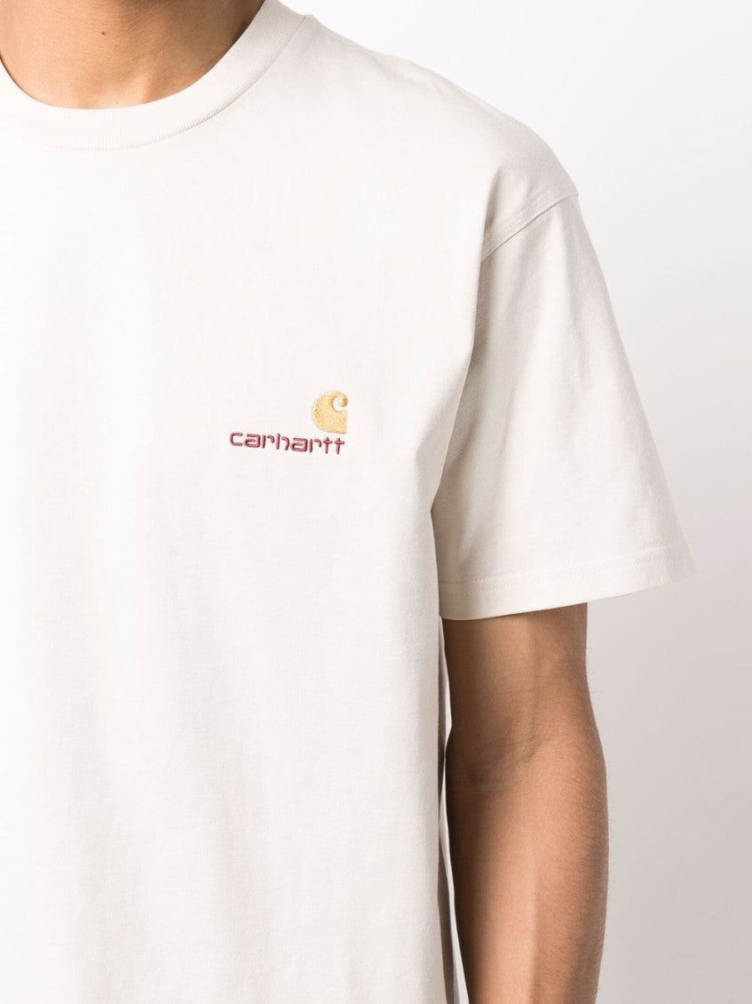 Beige American Script T-shirt 5