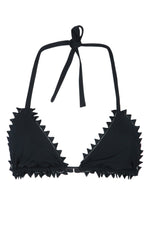 Black Halter Neck Triangle Bikini Top 1