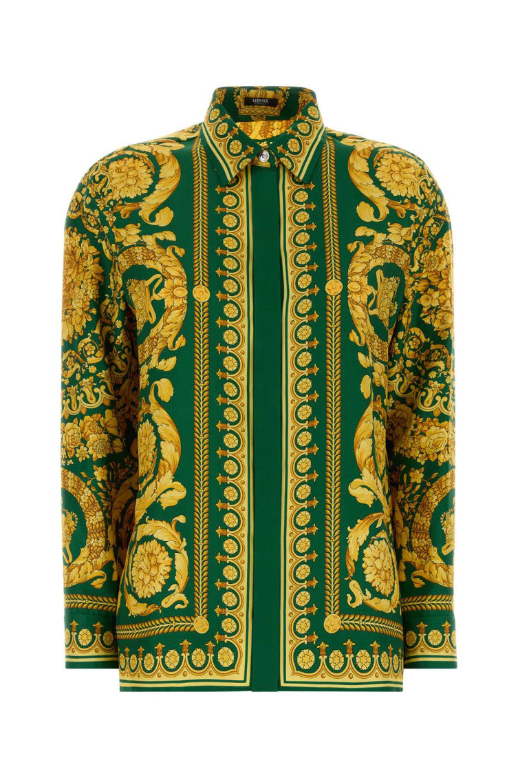 Multicolour Printed Silk Shirt 1