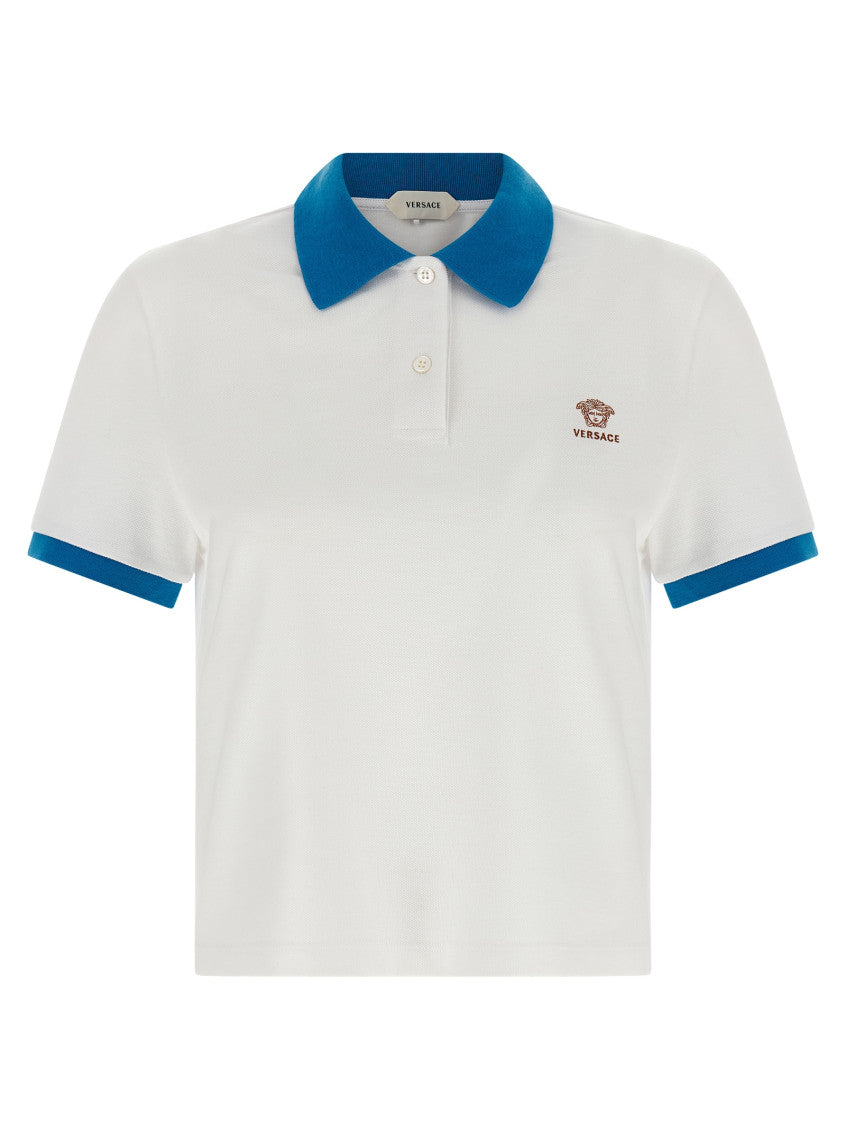 Blue Logo Detail Cropped Polo 1