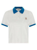 Blue Logo Detail Cropped Polo 1