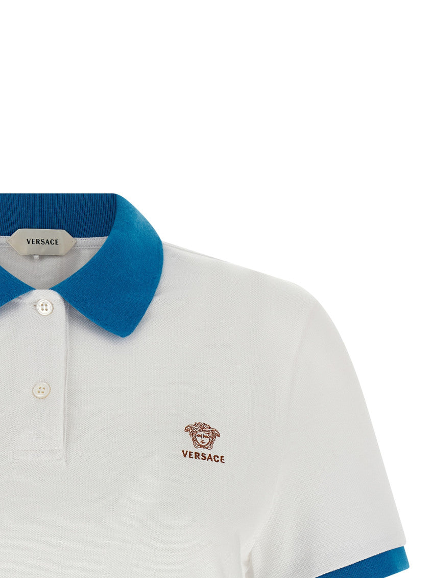 Blue Logo Detail Cropped Polo 3