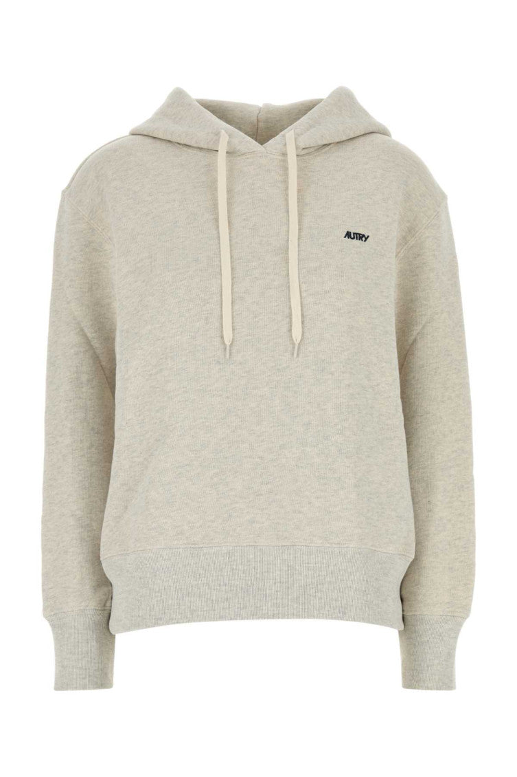 Grey Logoed Hoodie 1
