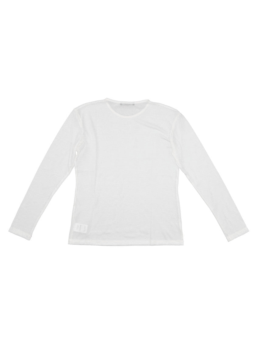White long sleeve jersey t-shirt 2