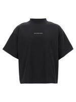 Black 'Balenciaga Back Strass' T-shirt 1