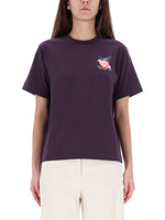 Purple Graphic Crew Neck T-Shirt 1
