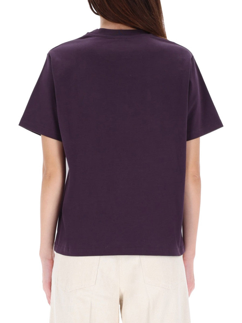 Purple Graphic Crew Neck T-Shirt 2