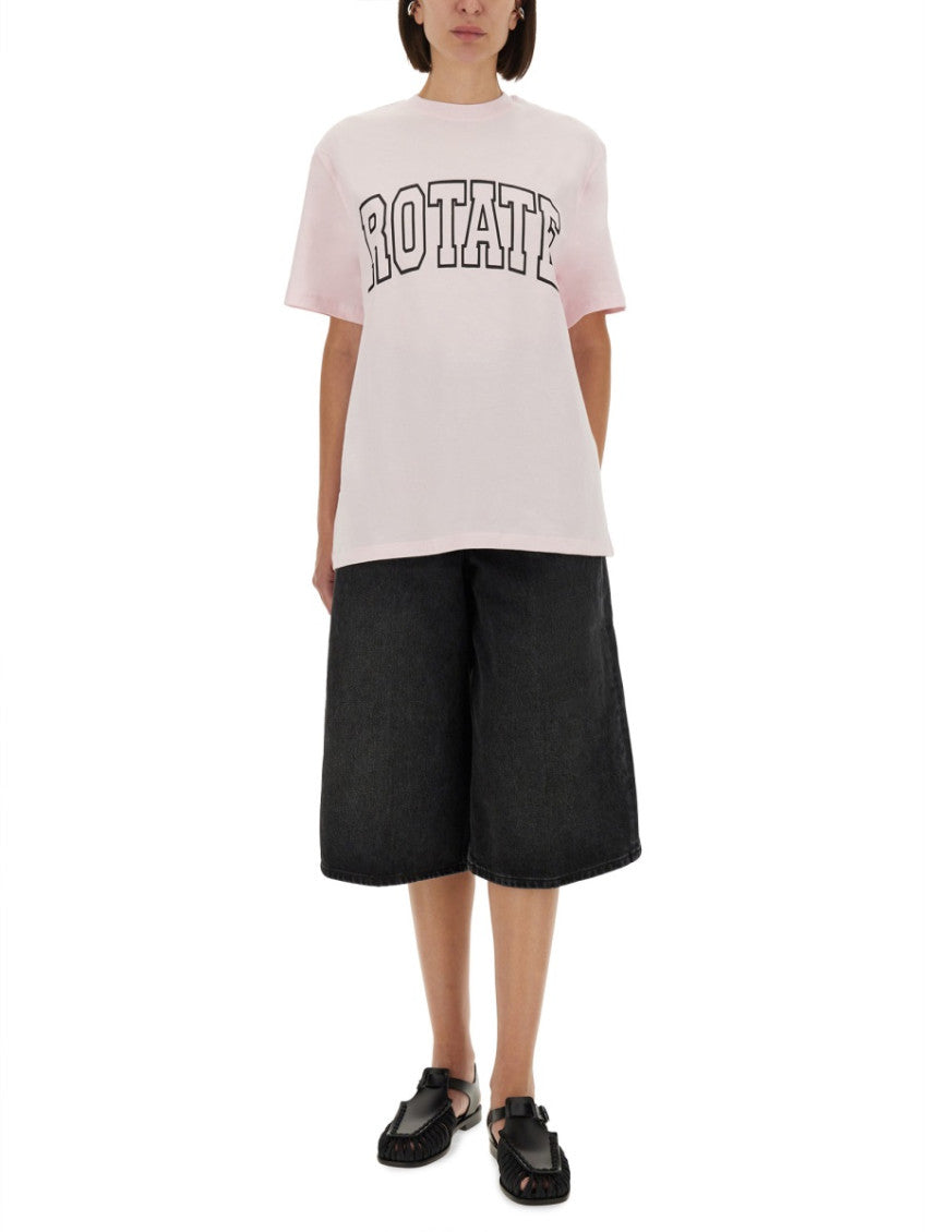 Light Pink Logo Crew Neck T-Shirt 3