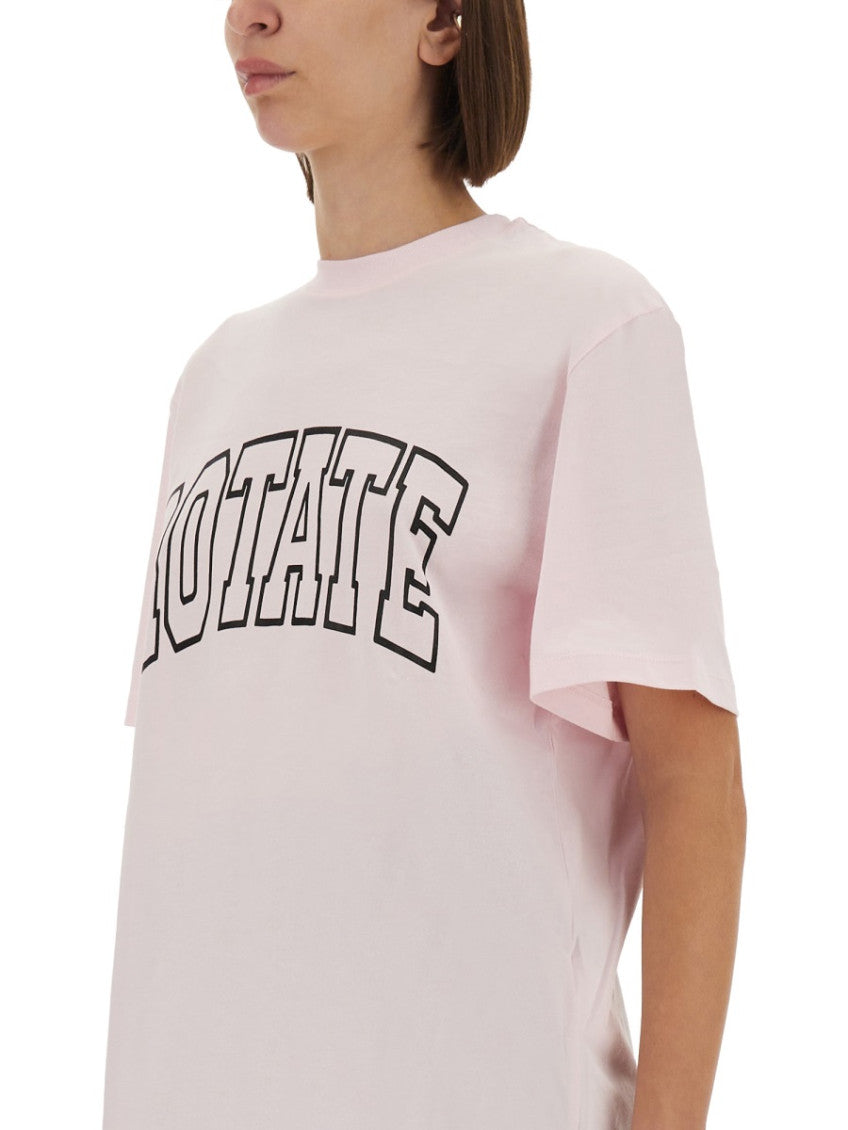 Light Pink Logo Crew Neck T-Shirt 4