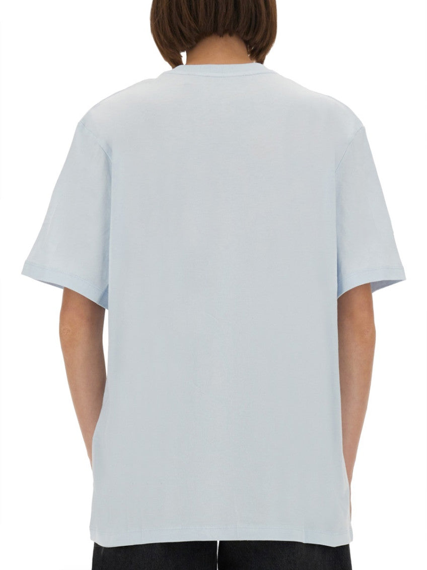 Light Blue Logo Crew Neck T-Shirt 2