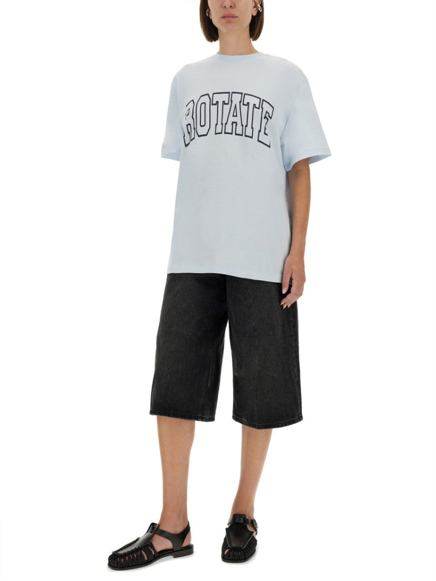 Light Blue Logo Crew Neck T-Shirt 3