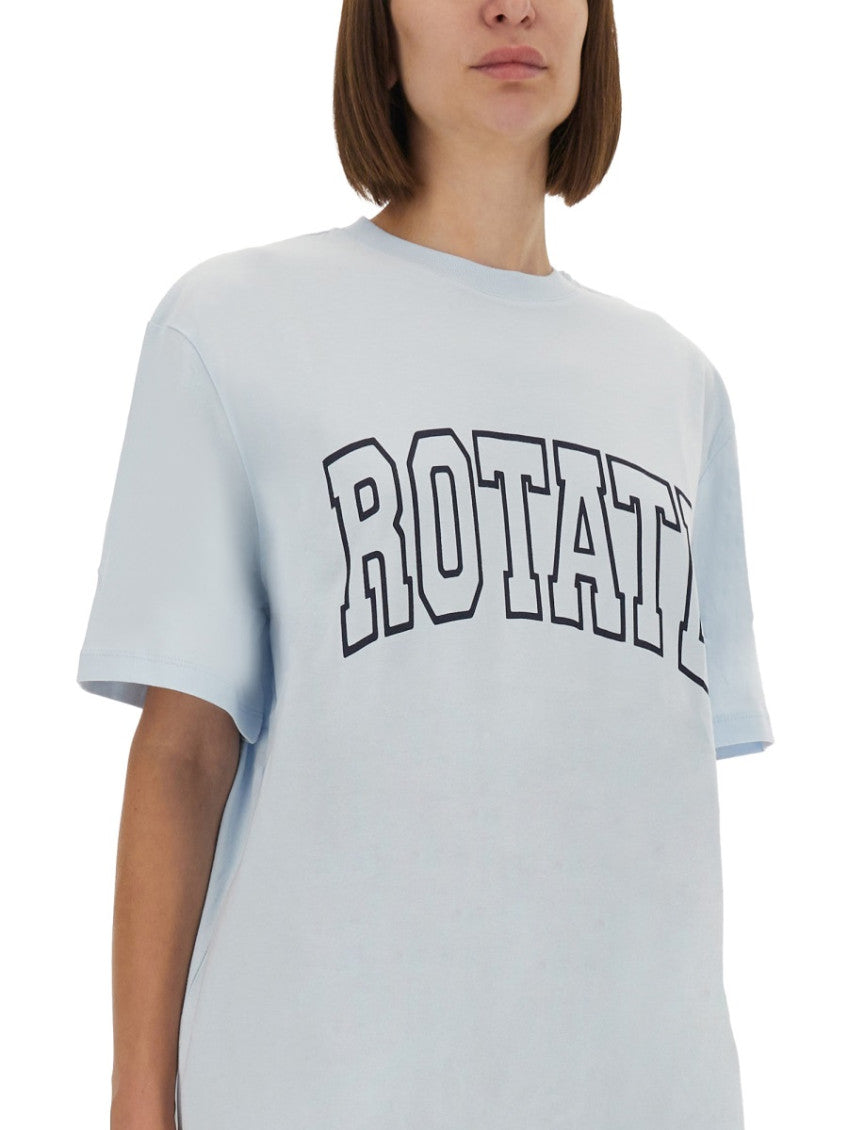 Light Blue Logo Crew Neck T-Shirt 4