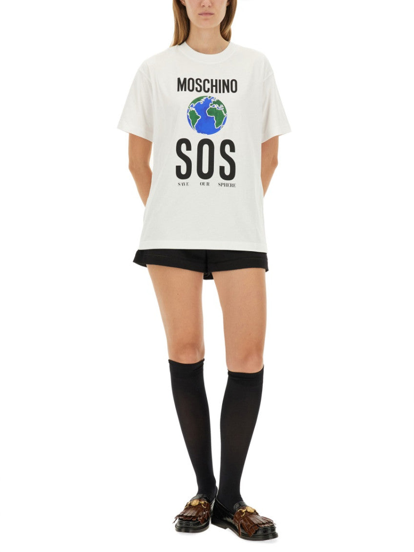 White Graphic Crew Neck T-Shirt 3