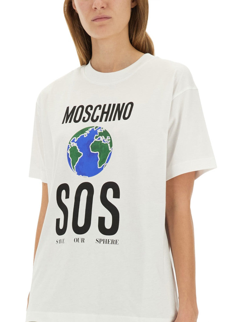 White Graphic Crew Neck T-Shirt 4