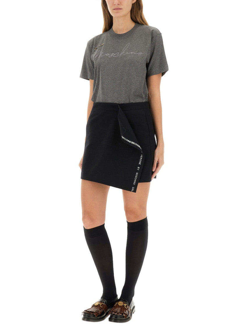 Grey Logo Crew Neck T-Shirt 3
