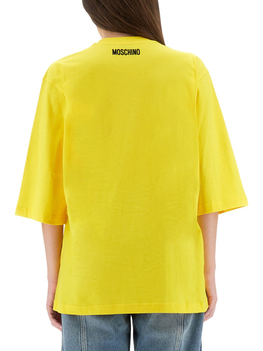 Yellow Graphic Crew Neck T-Shirt 2
