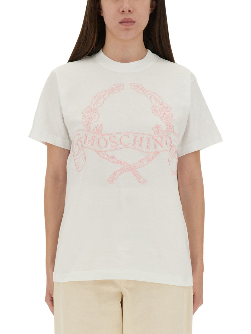 White Single Graphic Crew Neck T-Shirt 1