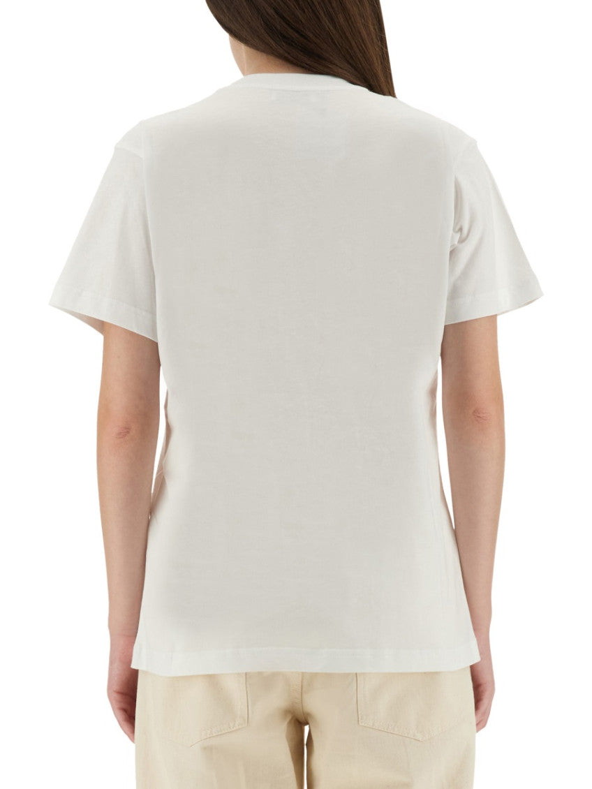White Single Graphic Crew Neck T-Shirt 2