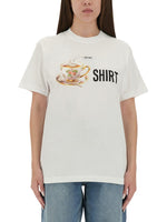White Graphic Crew Neck T-Shirt 1