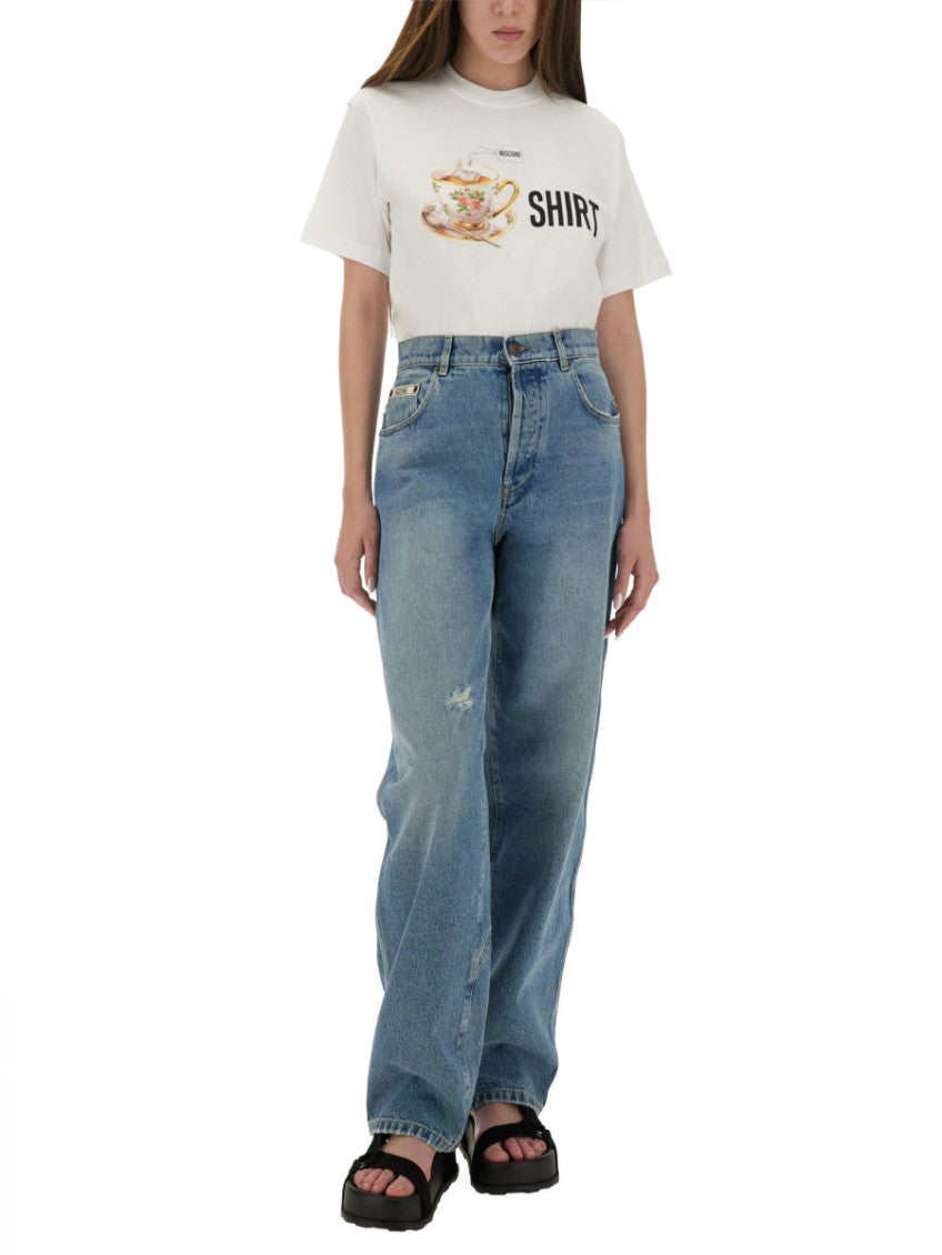 White Graphic Crew Neck T-Shirt 4
