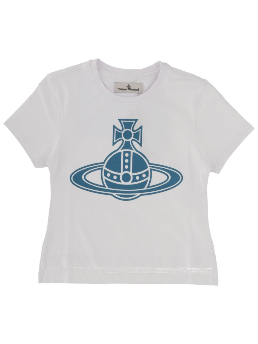 White Graphic Crew Neck T-Shirt 1